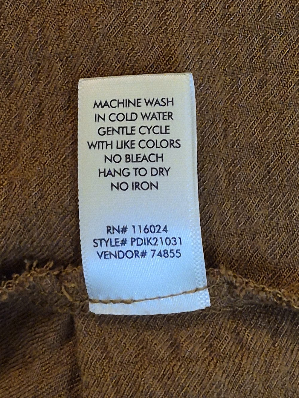 BKE Women's Button-Down Shirt in Mustard Brown - Picture 7 of 9